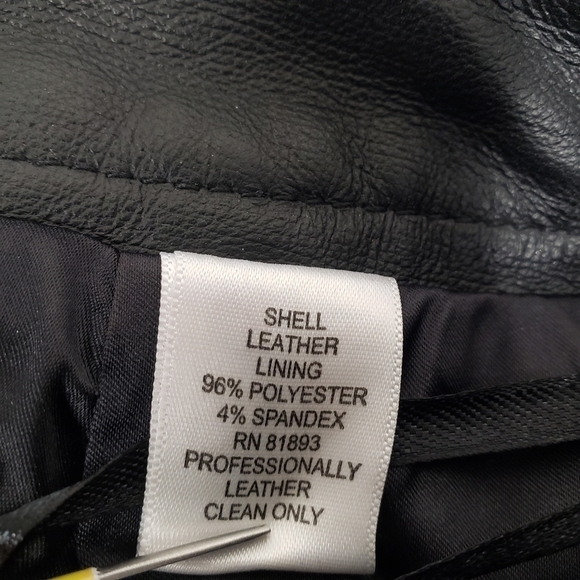 Liz Claiborne Black Leather Skirt Size 8 - Picture 4 of 6